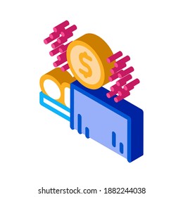 payment operation icon vector. isometric payment operation sign. color isolated symbol illustration