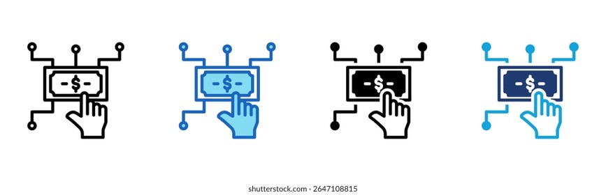 Payment Option icon Multi Style Vector Illustration