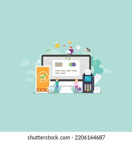 Payment Option Vector Concept Illustration