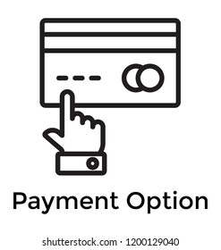 
Payment option via card 
