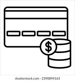 Payment options, E-Commerce line web icon. Outline icon. Vector illustration