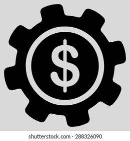 Payment options icon from Business Bicolor Set. Vector style: flat symbols, black color, rounded angles, light gray background.