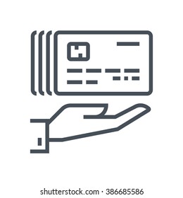 Payment options icon suitable for info graphics, websites and print media and  interfaces. Line vector icon.