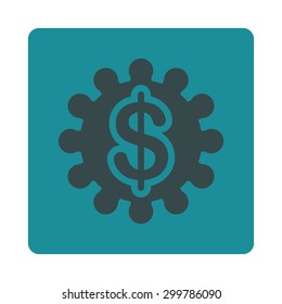 Payment options icon. Vector style is soft blue colors, flat rounded square button on a white background.