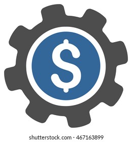 Payment Options icon. Vector style is bicolor flat iconic symbol with rounded angles, cobalt and gray colors, white background.