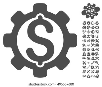 Payment Options pictograph with bonus tools icon set. Vector illustration style is flat iconic symbols, gray color, white background.