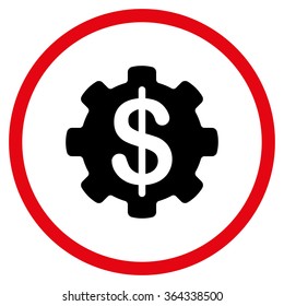 Payment Options vector icon. Style is bicolor flat circled symbol, intensive red and black colors, rounded angles, white background.