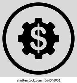 Payment Options vector icon. Style is flat circled symbol, black color, rounded angles, light gray background.