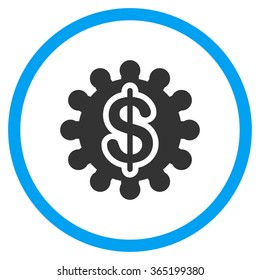 Payment Options vector icon. Style is bicolor flat circled symbol, blue and gray colors, rounded angles, white background.