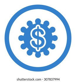 Payment options vector icon. This rounded flat symbol is drawn with cobalt color on a white background.