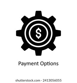 Payment Options vector solid Icon Design illustration. Business And Management Symbol on White background EPS 10 File