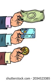 payment options, we accept cash, bank cards and cryptocurrency
