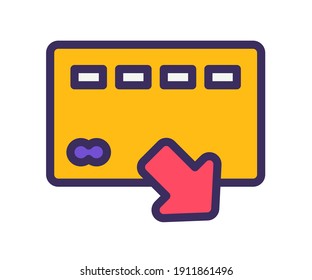 payment outcome expense single isolated icon with filled line style