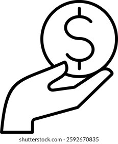 Payment Outline icon vector illustration