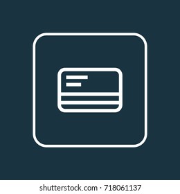Payment Outline Symbol. Premium Quality Isolated Bank Card Element In Trendy Style.