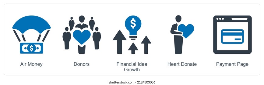 Payment page And Donors Icon Concept