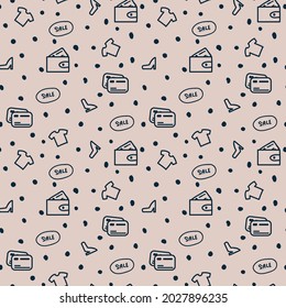 The Payment pattern in the online store. Texture template for shopping online shopping and card payment. A pattern for textiles or a substrate for a card. Vector illustration