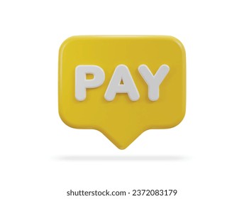 payment pay icon 3d render