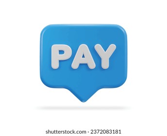 payment pay icon 3d render