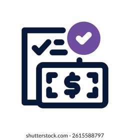 payment plan dual tone icon. Sleek and modern vector icon for websites, mobile apps, marketing materials, and corporate design. Fully scalable and ready to use.