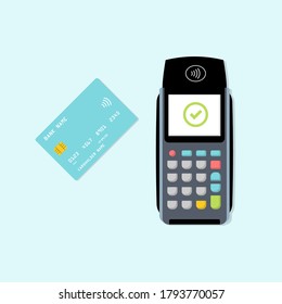 Payment pos terminal with card