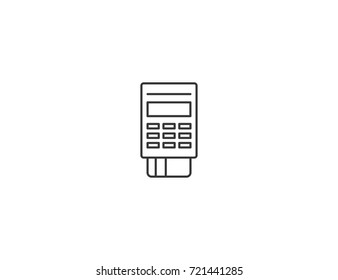 Payment POS terminal thin line vector icon
