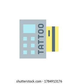 Zahlung, Post-Terminal, Tattoo-Symbol. Einfache farbige Vektorelemente von Tätowiersymbolen für i und ux, Website oder mobile Anwendungen