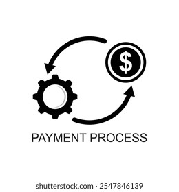 ícone de processo de pagamento, ícone de pagamento