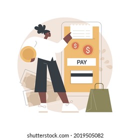 Payment Processing Abstract Concept Vector Illustration. Easy Payment Systems, Digital Payment Service, Automated Transaction, Bank Operations, Customer Experience, Business Owner Abstract Metaphor.