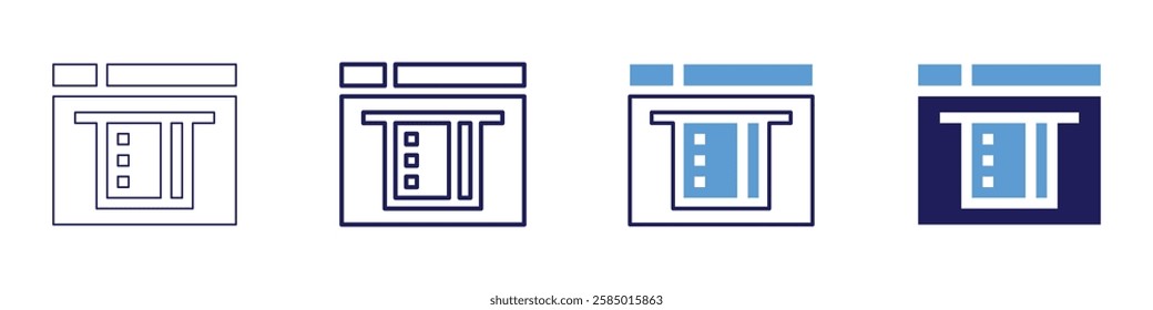 Payment processing fees icon in 4 different styles. Thin Line, Line, Bold Line, Duotone. Duotone style. Editable stroke.