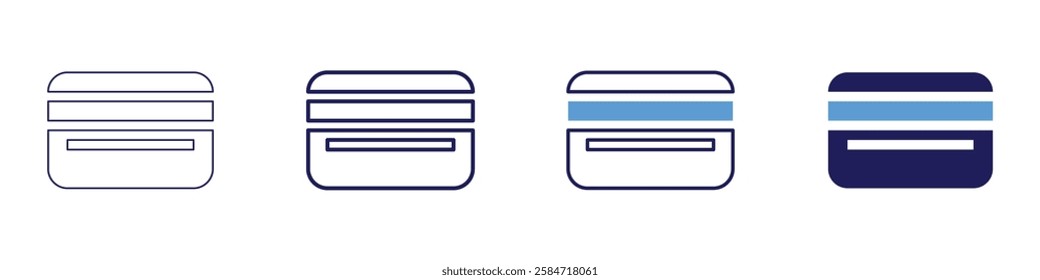 Payment processing integration icon in 4 different styles. Thin Line, Line, Bold Line, Duotone. Duotone style. Editable stroke.