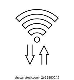 payment progress nfc technology line icon vector. payment progress nfc technology sign. isolated contour symbol black illustration
