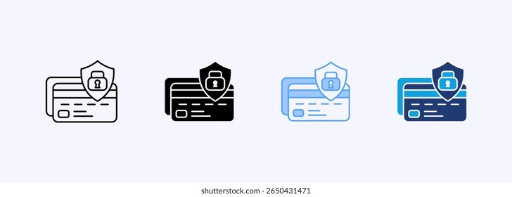 Payment Protection Icon Set Multiple Style Collection