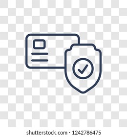 Payment protection icon. Trendy linear Payment protection logo concept on transparent background from Insurance collection