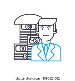 Payment protection insurance vector thin line stroke icon. Payment protection insurance outline illustration, linear sign, symbol isolated concept.