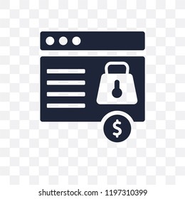 Payment protection transparent icon. Payment protection symbol design from Insurance collection.
