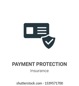 Payment protection vector icon on white background. Flat vector payment protection icon symbol sign from modern insurance collection for mobile concept and web apps design.