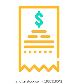 payment receipt color icon vector. payment receipt sign. isolated symbol illustration