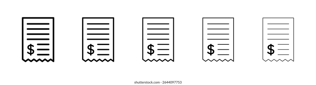 Conceito de ícone de recibo de pagamento. design gráfico, logotipo, Web, UI.