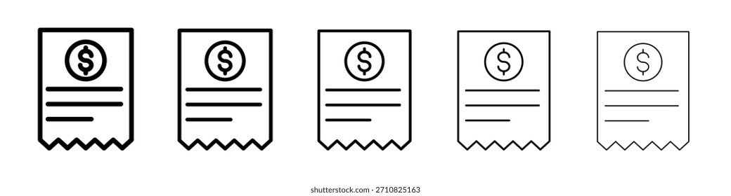 Diseño del icono del Comprobante del pago, logotipo, App, UI. Ilustración vectorial, EPS