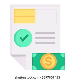 Payment Receipt Icon Element For Design
