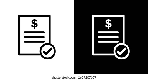 Payment receipt icon. Logotype vector set