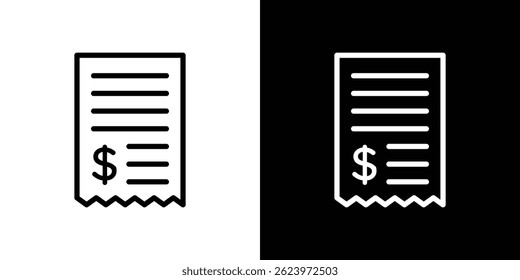 Payment receipt icon vector, illustration logo template in trendy style