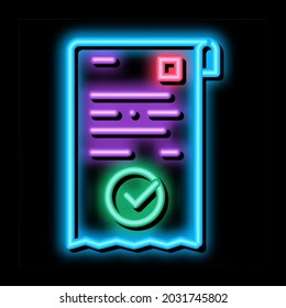 vector de señal de neon light de recepción de pago. Brillante señal de recepción de pago de icono. ilustración de símbolo transparente