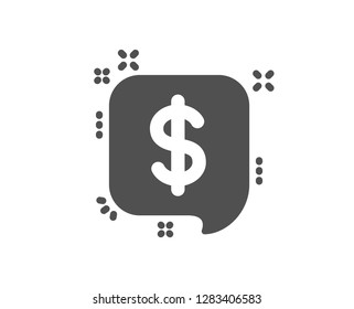Payment received icon. Dollar sign. Finance symbol. Quality design element. Classic style icon. Vector