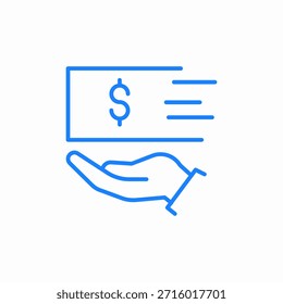 Vector de signo de icono de pago recibido