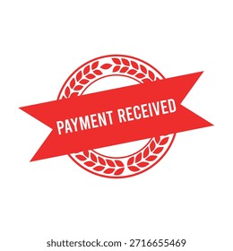 Payment Received rubber stamp design.