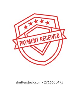 Payment Received rubber stamp design.