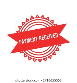 Payment Received rubber stamp design.