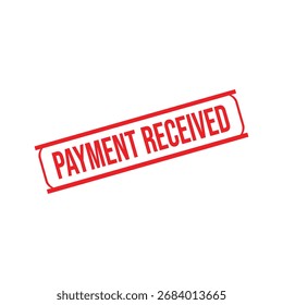 Payment received Rubber Stamp. Red Rubber Grunge Stamp Vector Illustration	